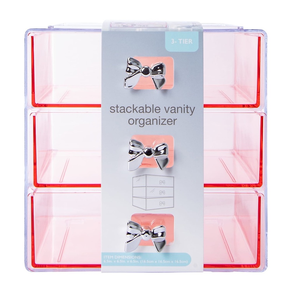 NWT Stackable Acrylic Vanity Organizer 3-Tier Makeup Jewelry Storage